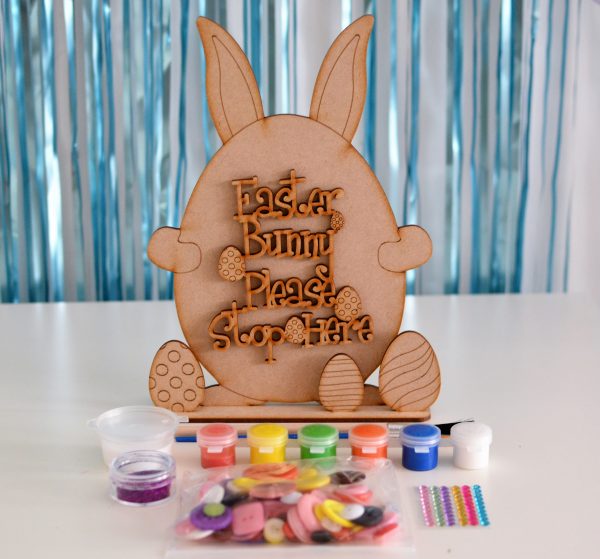 "Easter Bunny Please Stop Here" Craft Kit